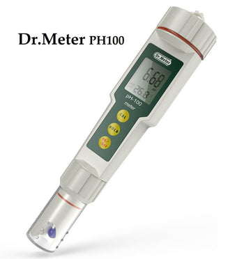 Dr.Meter PH100 Ph Meter, 0.01 Resolution High Accuracy Pocket Size Ph Meter with ATC, 0-14pH Measurement Range Water Quality Tester for Household Drinking, Pool, Juice, Laboratory & Brewing - Imported from UK